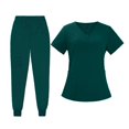 thumbnail image 3 of Tachiuwa Female Scrub Set Classic Short Sleeved Elastic Waist Soft Nurse Work Clothes M, 3 of 9