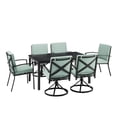 thumbnail image 1 of Crosley Furniture Kaplan 7 Piece Metal Outdoor Dining Set in Mist Green, 1 of 20
