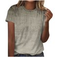 thumbnail image 2 of Soki Graphic Printed Tee Short Sleeved Round Neck Tops for Women, 2 of 4