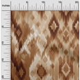 thumbnail image 2 of oneOone Velvet Brown Fabric Flame Stitch Craft Projects Decor Fabric Printed By The Yard 58 Inch Wide, 2 of 4