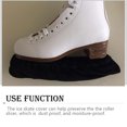 thumbnail image 4 of relayinert Lot de 2 Housses de Patins à Glace Élastiques Protège-Chaussures à Roulettes Unisexe Réutilisables Lavables Portatives Protection de Patinage Fournitures Noir 1 Ensemble, 4 of 6
