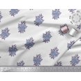 thumbnail image 3 of Soimoi Polyester Crepe Fabric Leaves & Floral Block Print Fabric by The Yard 52 Inch Wide, 3 of 3