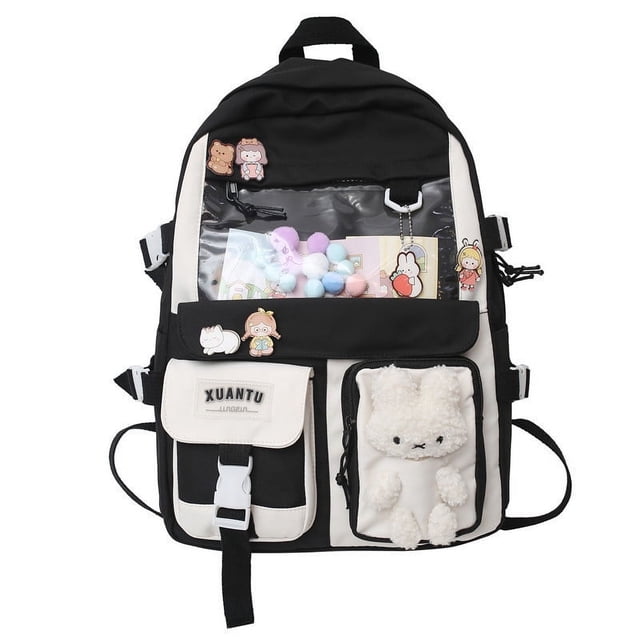 School Bag for Girls Primary School Student Backpack High School Student Large Capacity Backpack School Bag Two Pieces Backpack