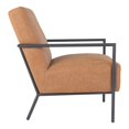 thumbnail image 4 of Verdugo Accent Chair with Black Frame in Sand Brown Faux Leather, 4 of 8