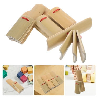 LOLIPPYY 4Pcs Rectangular Allegro Clappers for Kuaiban and Music Education in Family Gatherings