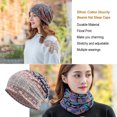 thumbnail image 2 of Maoww Bonnet Slouchy Style Bohème Musulman Hijab Turban Extensible Mode Protection des Oreilles Accessoires de Coiffure Bonnet Bleu, 2 of 9