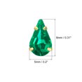 thumbnail image 2 of Unique Bargains 20Pack Teardrop Sew on Rhinestone - 8x5mm Glass Teardrop Crystal Rhinestones in Gold Prong Setting (Green), 2 of 7