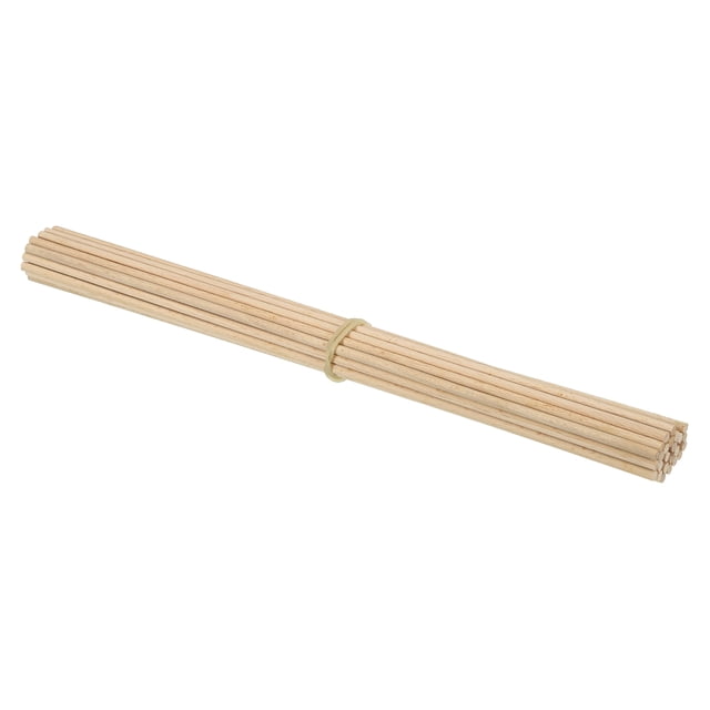 Unique Bargains 5/32 x 12 Inch Dowel Rods Wood Sticks Unfinished Wooden Dowel Rods Round Dowels Sticks 25 Pcs
