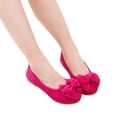 thumbnail image 3 of Letimco Sandales Filles Liquidation Rentrée Scolaire Chaussures Enfant Enfant Bébé Filles Unies Nœud Étudiant Simples Souples Danse Chaussures Princesse, 3 of 9