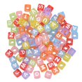 thumbnail image 2 of jifeng 200 Pcs Mix Square Acrylic Alphabet Beads Charms Large Hole DIY Crafts 3 #, 2 of 9