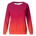 thumbnail image 3 of MIASHUI Girls Sweatshirt Tops Gradient Printed Crewneck Casual Pullovers,Red,10-11 Years, 3 of 3