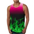 thumbnail image 1 of EGNMCR Tank Tops Men Men Casual Fashion Gradation Printing Pullover Round Neck Sports Tank Tops, 1 of 4