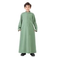 thumbnail image 1 of Kcodviy Thobe Arabe Thobe Musulman Chandail Thermique Long Kaftan à Manches Longues Chandail à Col Rond à Manches Longues Robe Nationale Garçons Adolescents Chemises pour Tout-Petits Garçons Ensemble de Robe Brodée à Manches Longues Vêtements pour Enfants Arabes Ro, 1 of 9