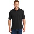 thumbnail image 1 of Hanes Cotton-Blend Men`s Jersey Polo, XL, Black, 1 of 1