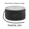 thumbnail image 2 of Unique Bargains Nylon Beading Thread Cord 2mm Extra Strong Braided Nylon String for Necklace Crafting 15M/49 Feet, Black, 2 of 5