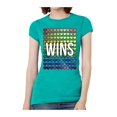 thumbnail image 1 of T-Shirt à Manches Courtes Love Wins pour Femmes - Sarcelle - Grand, 1 of 1