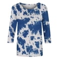 thumbnail image 3 of T-shirts pour Femmes Coupe Ample Mode pour Femmes T-Shirt Imprimé Manches 3/4 Blouse Col Rond Hauts Décontractés T-Shirts Femmes Coupe Ample T-Shirts pour Femmes Coupe Ample T-Shirts pour Femmes Mode, 3 of 5
