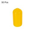 thumbnail image 3 of Unique Bargains 50 Pcs Capuchons d'Extrémité en Caoutchouc 8 mm Couvercle PVC Vinyle Protecteur de Filetage de Vis Capuchons Ronds pour Tablette en Fil Jaune, 3 of 4