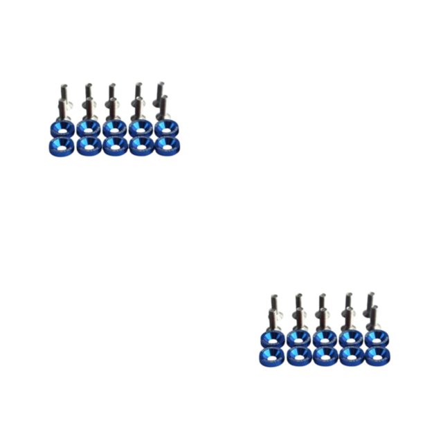 Baohd Sturdy And Durable Car Screw Bonnet Gaskets Made With Materials Easy To Install Car Modification Gasket Screws Blue screw 2Set