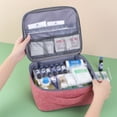 thumbnail image 3 of maytalsory Emergency Organizer Zipper Waterproof Household Empty Storage Bag Classification Dust-proof Students Pill Case for School Purple Large, 3 of 7