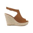 thumbnail image 3 of BLISSFUL STEP Sandales à Talon Compensé Plateforme à Bout Ouvert à Bride Arrière pour Femme Brun (Taille 9), 3 of 6