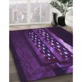 thumbnail image 3 of Ahgly Company Machine Washable Indoor Rectangle Transitional Purple Violet Purple Area Rugs, 7' x 10', 3 of 7