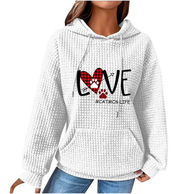 Birdeem Femmes Imprimé Col Rond Manches Longues Ample Chandail Simple Hauts Chandail Blouse