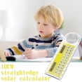 thumbnail image 4 of PRETXORVE 3-in-1 10cm Solar Ruler Calculator Multifunctional Large Display Screen Mini Solar Ruler Calculator, 4 of 5