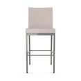 thumbnail image 4 of Amisco Perry Plus 30" Faux Leather and Metal Bar Stool in Cream/Glossy Gray, 4 of 9