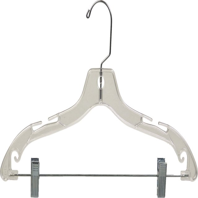 Matte Black Plastic 4-Notches Top Hanger 25 Pack