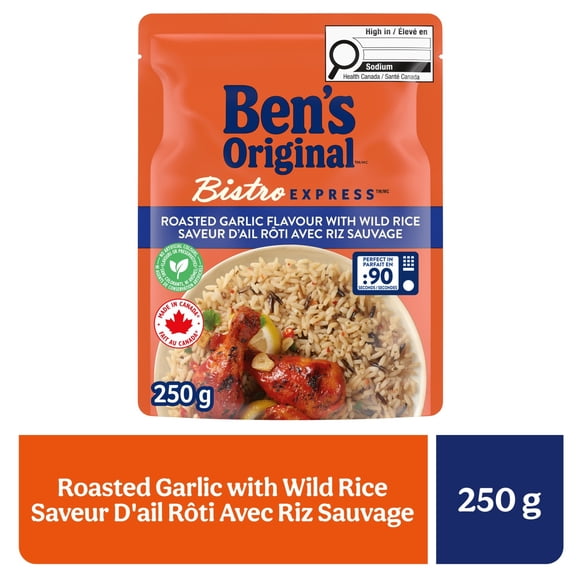BEN'S ORIGINAL BISTRO EXPRESS Long Grain & Wild Rice Roasted Garlic, 250g Pouch
