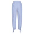 thumbnail image 4 of FNFYFH Clearance Women's Stylish Linen Pants Elastic Waist, 4 of 5