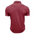thumbnail image 4 of Lightweight Mens Dress Shirts Short Sleeve Solid Trendy Lapel Loose Fit Pullovers with Pocket(Wine,S), 4 of 4
