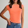thumbnail image 1 of BLCHUNen Camisoles pour Femmes Tendance Sans Manches Extensibles à Enfiler Col Ras du Cou Coupe Ajustée Décontractées Extérieur Relax Mode Hauts d'Été, 1 of 7