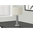 thumbnail image 1 of Monarch Specialties Lighting, 28"h, Table Lamp, Nickel Metal, Ivory / Cream Shade, Contemporary, 1 of 6