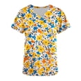 thumbnail image 4 of Pisexur Womens Scrub Tops Boasting Colorful Floral Prints Along With Short Sleeve Scrub Tops Suitable for Nursing Uniforms With Convenient Pockets, 4 of 4