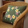 thumbnail image 2 of Semi-Finished Embroidery Pillow Covers Kit Sewing Craft for Sofa green, 2 of 9
