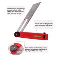 thumbnail image 4 of T Bevel Carpenters Angle Finder, Stainless Steel Wood Bevel Protractor Tool Quick Lock Adjustment Mechanism Clear Dual Sided Printing  for Woodworking, 4 of 7
