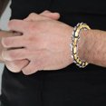 thumbnail image 2 of Bracelet Punk Gothique en Acier Titane Échelle dragon Argenté Multicolore 9.05 Pouces, 2 of 9