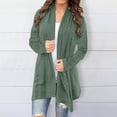 thumbnail image 2 of Knee Length Cardigan Split Front Sweater Cardigan Tops for Women Womens Long Sweaters Open Front Shawl Neck Cardigan Women Womens Sweaters Fall Cardigan Come Mono Cardigan Knit Long Sweater Fall, 2 of 4