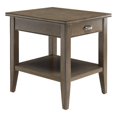thumbnail image 1 of Leick Furniture Laurent 24"H End Table with Drawer and Display Shelf in Gray, 1 of 8