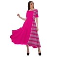 thumbnail image 2 of Moomaya Robe de Soirée à Manches Courtes en Viscose Style Santoon à Encolure Dégagée pour Femmes, 2 of 4