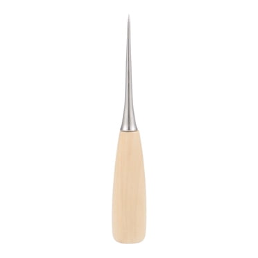 Unique Bargains Leather Sewing Awl Drill Awl Pin Punching Hole Maker Wooden Silver Tone