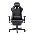 thumbnail image 3 of ViscoLogic SpeedX Ergonomic Gaming Swivel Chair With Footrest (Black ), 3 of 12