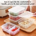 thumbnail image 4 of Food Storage Containers For Fridge With Removable Tray 16.5 in x 10.5 in x 5 cm Transparent PE Material Microwave And Freezer Safe, 4 of 7
