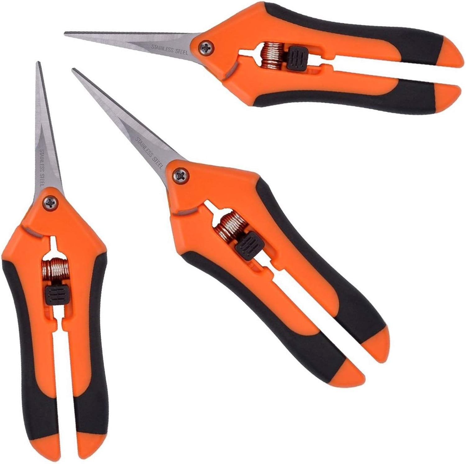 3 Packs Of Garden Clippers, Ratchet Pruning Shears With Ultra Sharp Stainless Steel Blades, Ergonomically Designed For Reduced Hand Strain, Anti-Corrosion Coating And