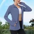 thumbnail image 2 of SHTXOZHI Veste Athlétique Légère pour Femmes Protection Solaire Fermeture Éclair Complète Manches Longues Chandails à Capuchon Randonnée Plein Air, 2 of 7
