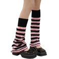 thumbnail image 2 of Boot Cuffs for Women - Striped Leg Warmers and Ribbed Knit Knee High Socks, 2 of 8