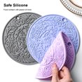 thumbnail image 2 of yingyy Tapis de Casserole Antidérapant Résistant à la Chaleur Napperon Rond Anti-Brûlure Porte-Gobelet Porte-Vaisselle Napperon de Table de Cuisine Domestique Protecteur Violet Pâle 1 Ensemble, 2 of 6