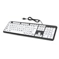 thumbnail image 1 of Xingzhi Computer Large Print Wired Keyboard Fluent Typing Lightweight USB Keyboards Cable Input Equipment Keypad Elderly Weak Sight, 1 of 8